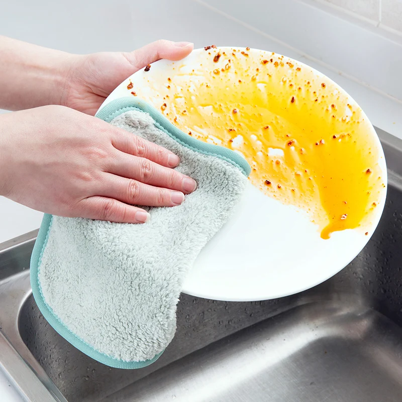 

Dish Washing Cloth Tableware Cleaning Cloth Kitchen Sink Wipe Towels Bathroom Tools Super Absorbent Towels