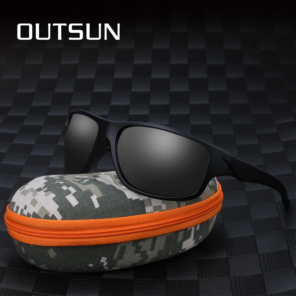 OUTSUN спортивные солнцезащитные очки Для мужчин Polarizd TR90 frame Высокое качество