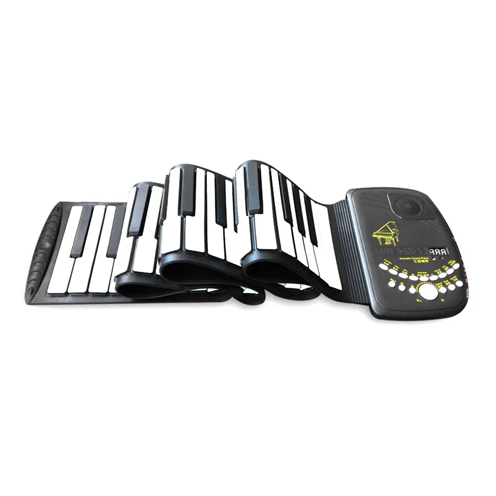 

Electronic Organ Flexible 88 Key USB Charging Keyboard Instruments Silicon with Loud Speaker D88K10 Roll Up Piano