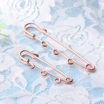 

10pcs 50/78mm Rose gold color Top Quality Metal Safety Pins For Earring pins for Women Decoration