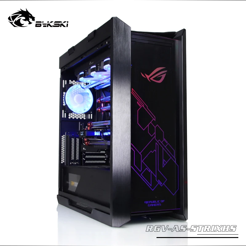 BYKSKI акриловая доска Водного Канала решение использовать для ROG Strix Helio чехол компьютера для процессора и GPU Блок охлаждения/3PIN RGB светильник