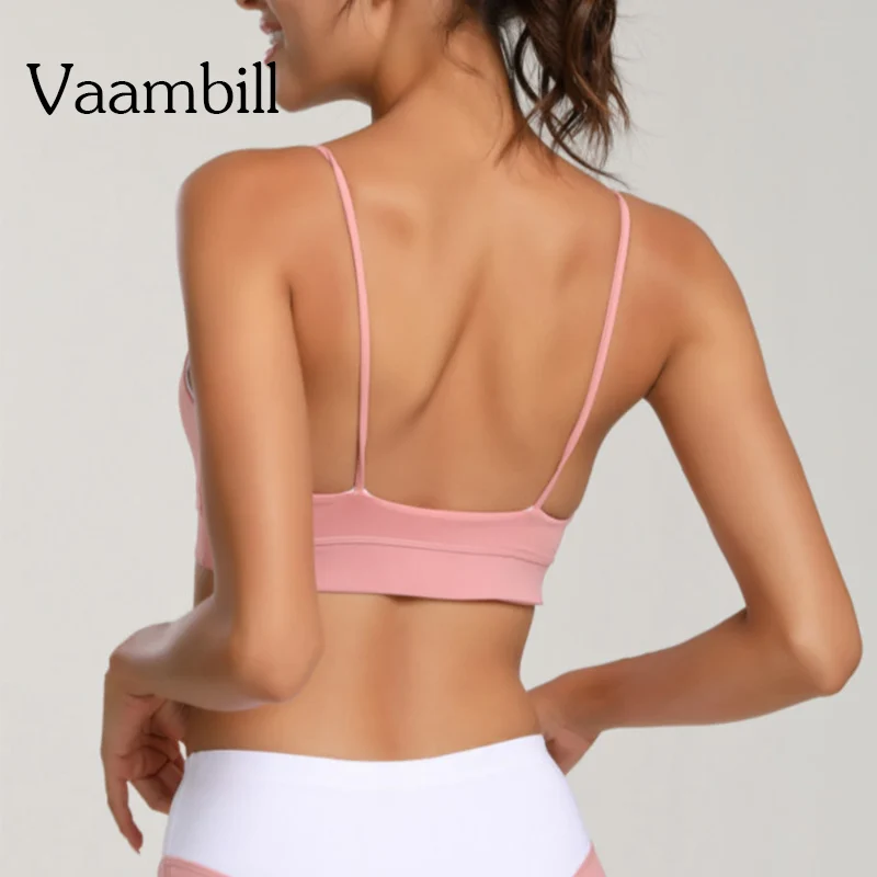 

Woman Backless Sexy Sport Bh Active Wear Gym Bra Tops For Women's Yoga Bras Sports Bra Female Fitness Crop Top Underwear