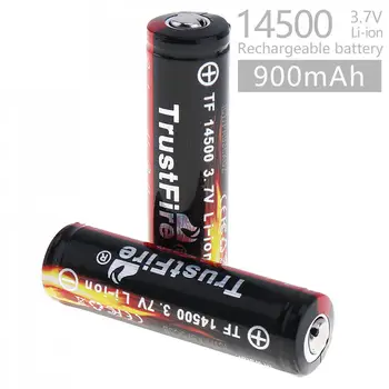 

10pairs/LOT TrustFire 3.7V 900mAh 14500 Li-ion Rechargeable Battery Lithium Ion Batteries with Protected PCB for LED Flashlight