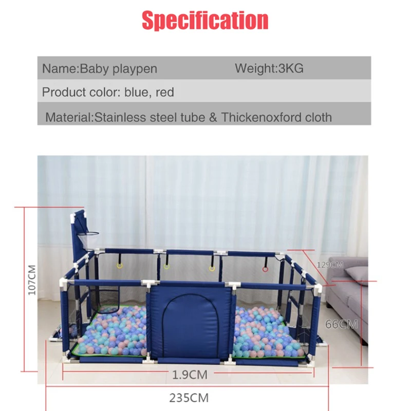 IMBABY манеж для детей Piscine a Balle Игровая палатка большая площадь для детского ограждения детская палатка коврик для ползания предохранительный забор для малышей