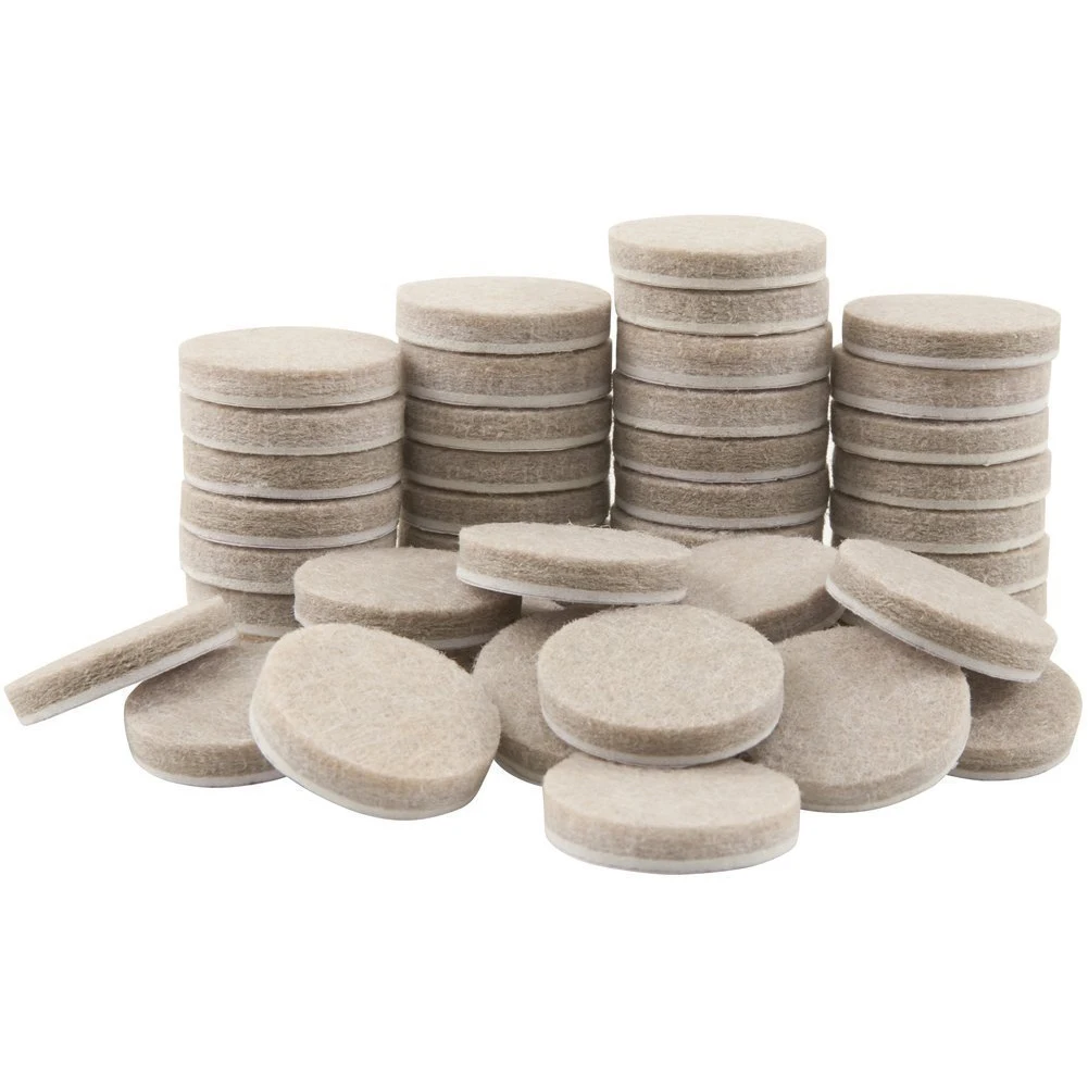 

48 Pcs 1 In Round Felt Furniture Pads For Hard Surfaces Floor Protectors Colorful