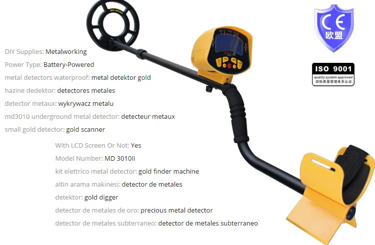 

Free shipping MD3010II Metal Detector Underground with LCD Display Gold Metal Detector Treasure Hunter