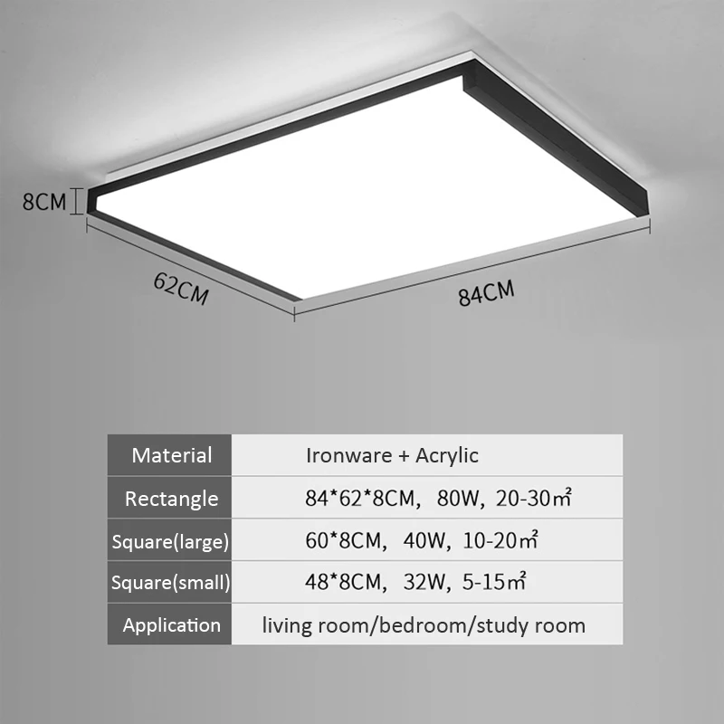 Acrylci современный светодиодный потолок затемняемый 24 W 32 W потолочный с дистанционным управлением Свет Гостиная фойе, спальня потолочный светильник
