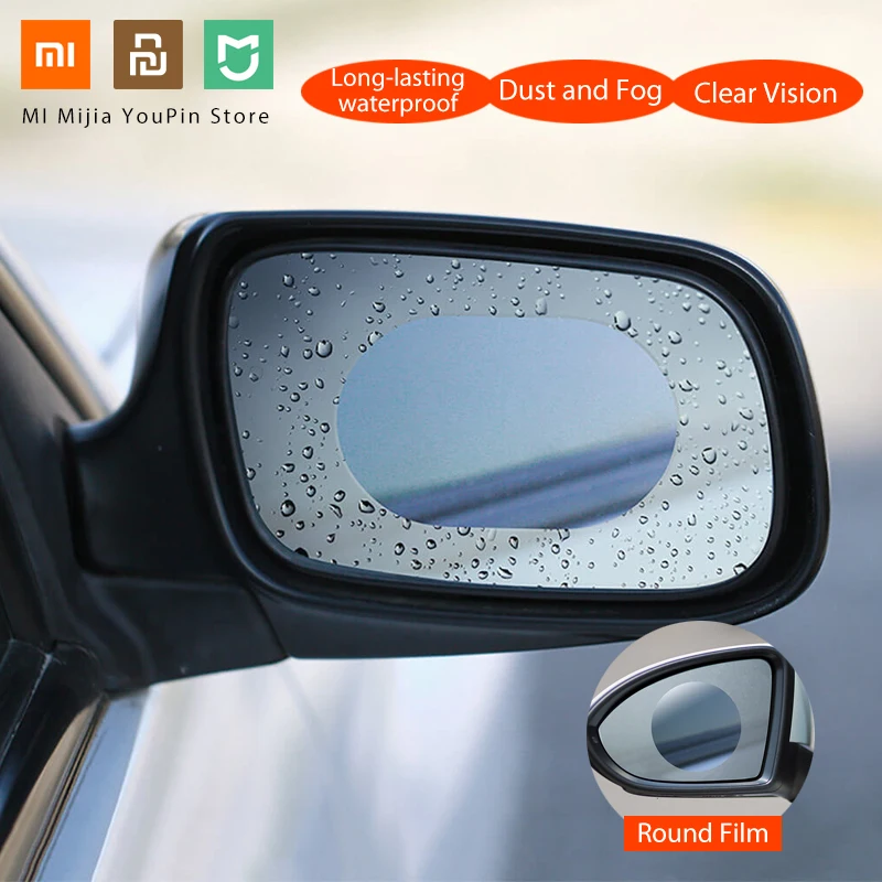 Оригинальные 2 шт./компл. Xiaomi Youpin заднего вида автомобиля Водонепроницаемый Анти-туман непромокаемые зеркальная защитная пленка с прозрачной мембранной Стикеры