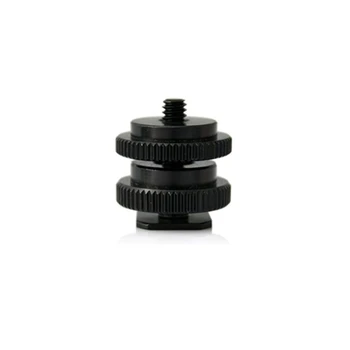 

CAMVATE 1/4" Tripod Mount Screw With Double Layer to Flash Hot Shoe Adapter Holder Mount DSLR Photo Studio Accessories C0893