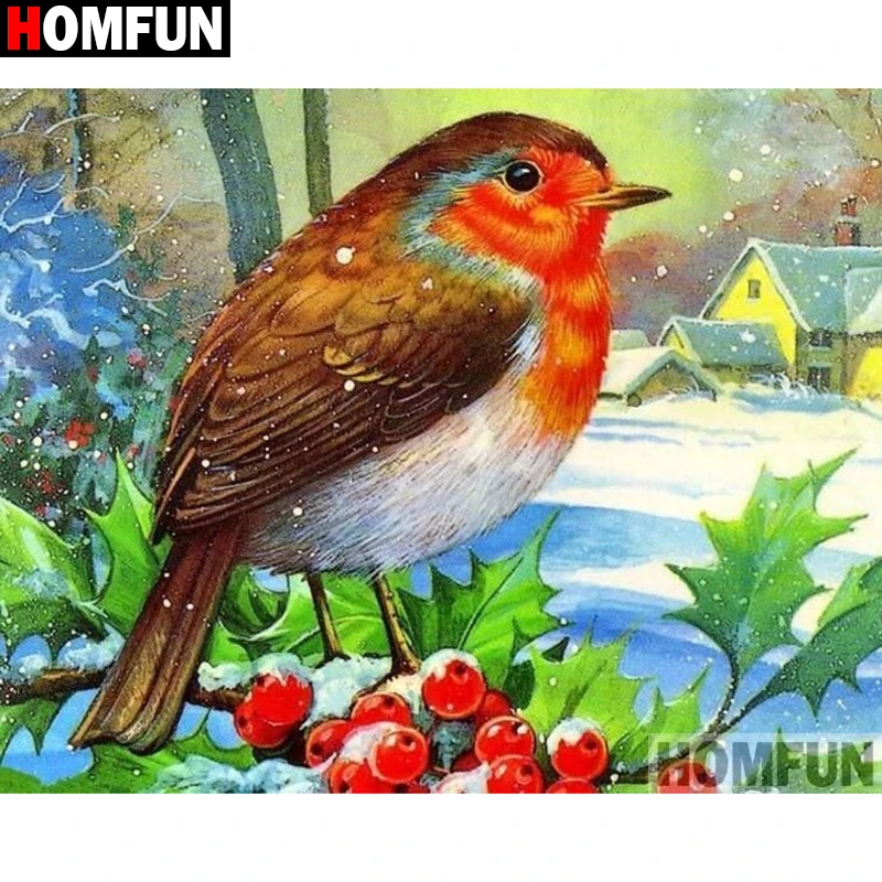 HOMFUN Full Square/Round Drill 5D DIY Diamond Painting &quotAnimal bird&quot Embroidery Cross Stitch Home Decor A00942 | Дом и сад