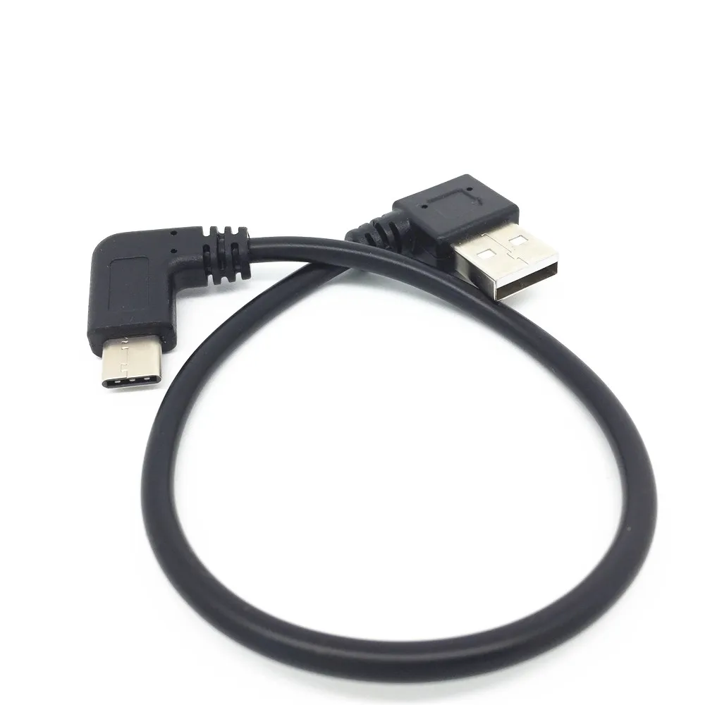 Короткий 25 см 90 градусов Угловой USB кабель типа C Usb Type c кабели для Xiaomi Mi6 6x MI5 5S PLUS 5x
