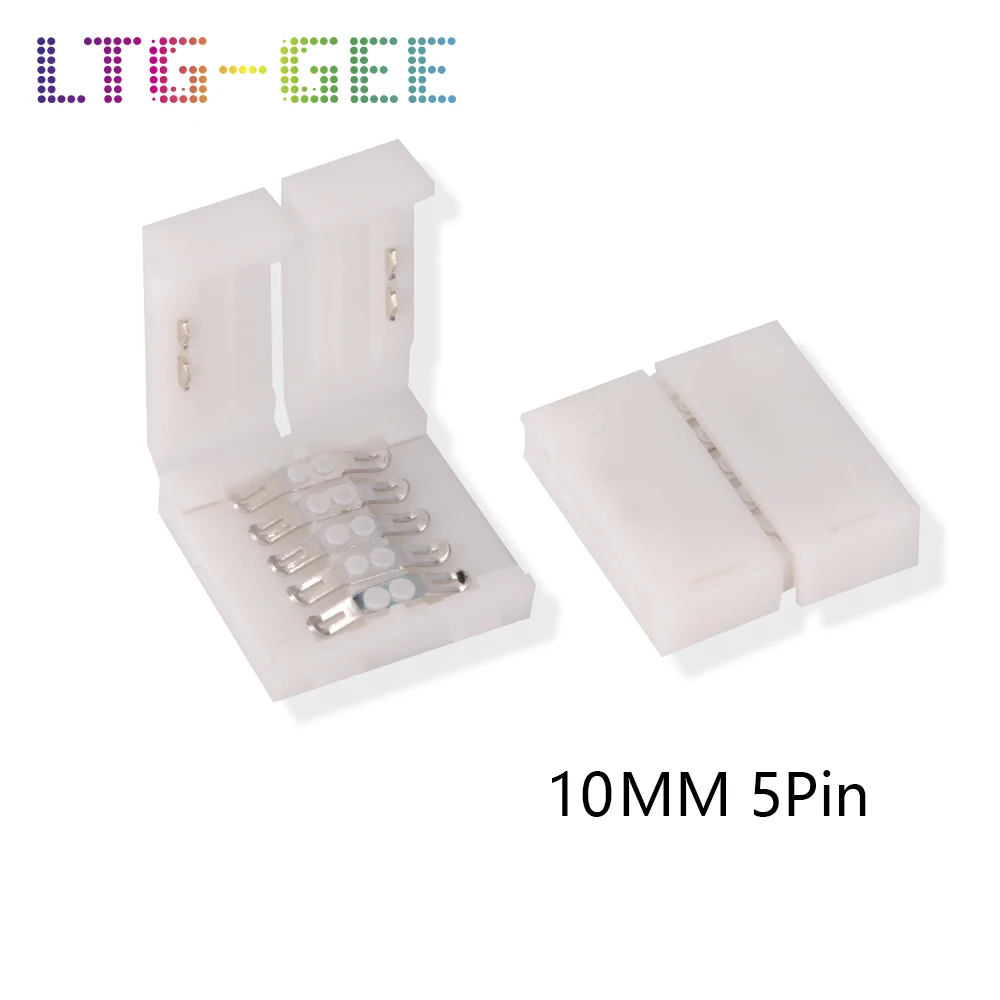 LTG-GEE 5 шт. 10 мм 2pin 4pin 5pin быстрый разъем Пайка для одного цвета 5050 Светодиодная лента RGB RGBW rgbww