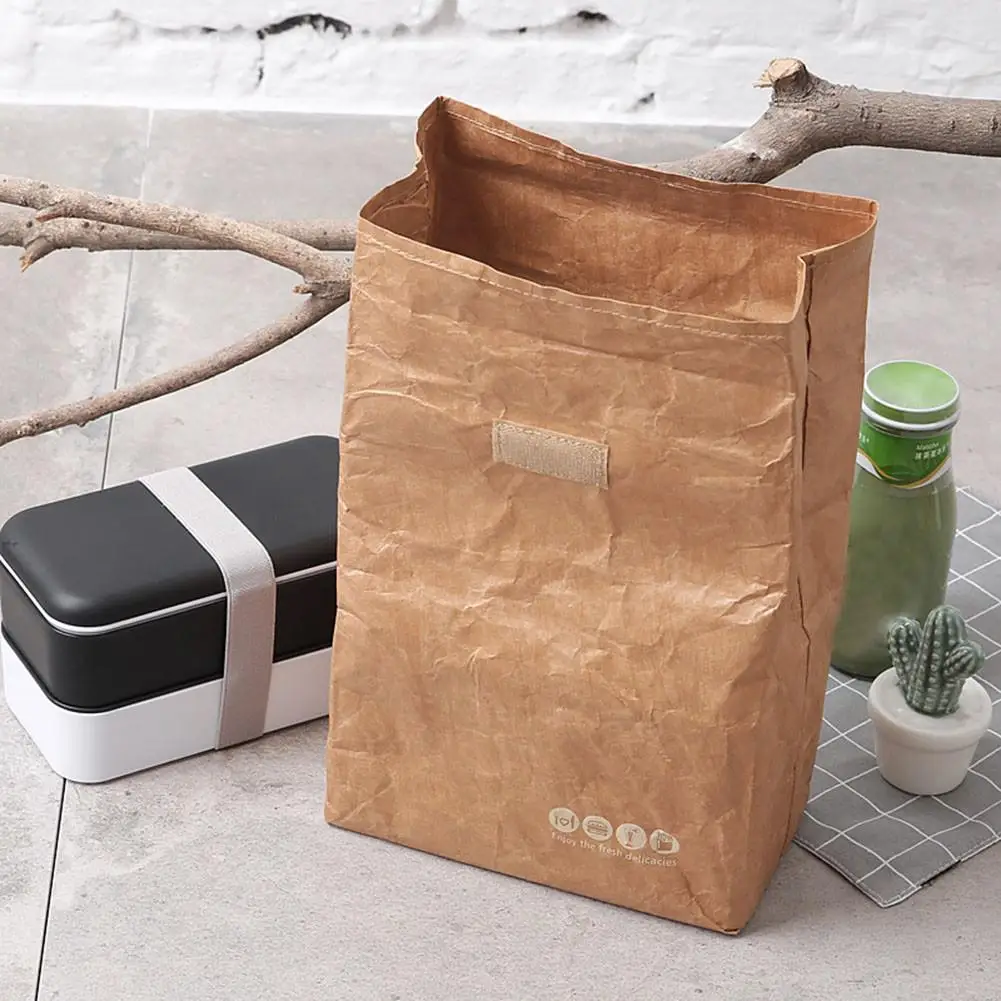 

Newest Summer Picnic Bags For Women Men Kid Waterproof Insulation Lunch Bag 6L Thermal Food Bags Cooler Fold Kraft Paper Bags