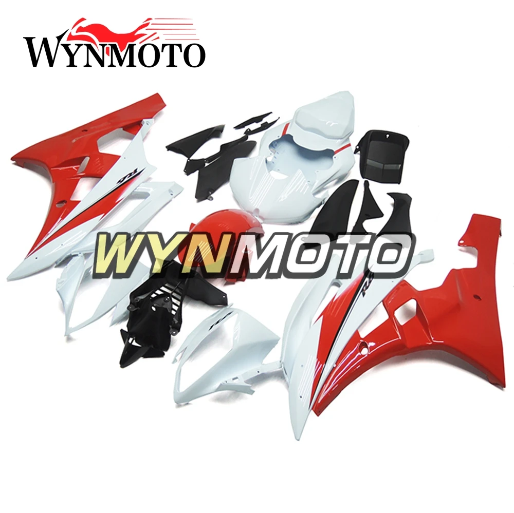 

Complete Fairings Kit For Yamaha R6 2006-2007 06 07 Year Injection ABS Plastics White Red New Frames Bodywork Motorcycle Covers