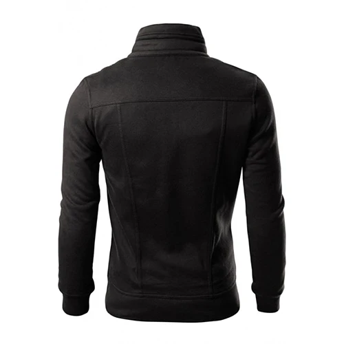 Men Solid Color Jacket Slim Fit Stand Collar Zipper Short Coat Winter Outwear Men Solid Color Jacket Slim Fit Stand Collar Zipper Short Coat Winter Outwear