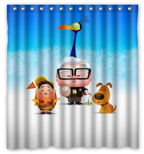 Custom-UP-Movie-Kawaii-Printed-Size-66x72-Inch-Shower-Curtain-Home-Decoration | Дом и сад