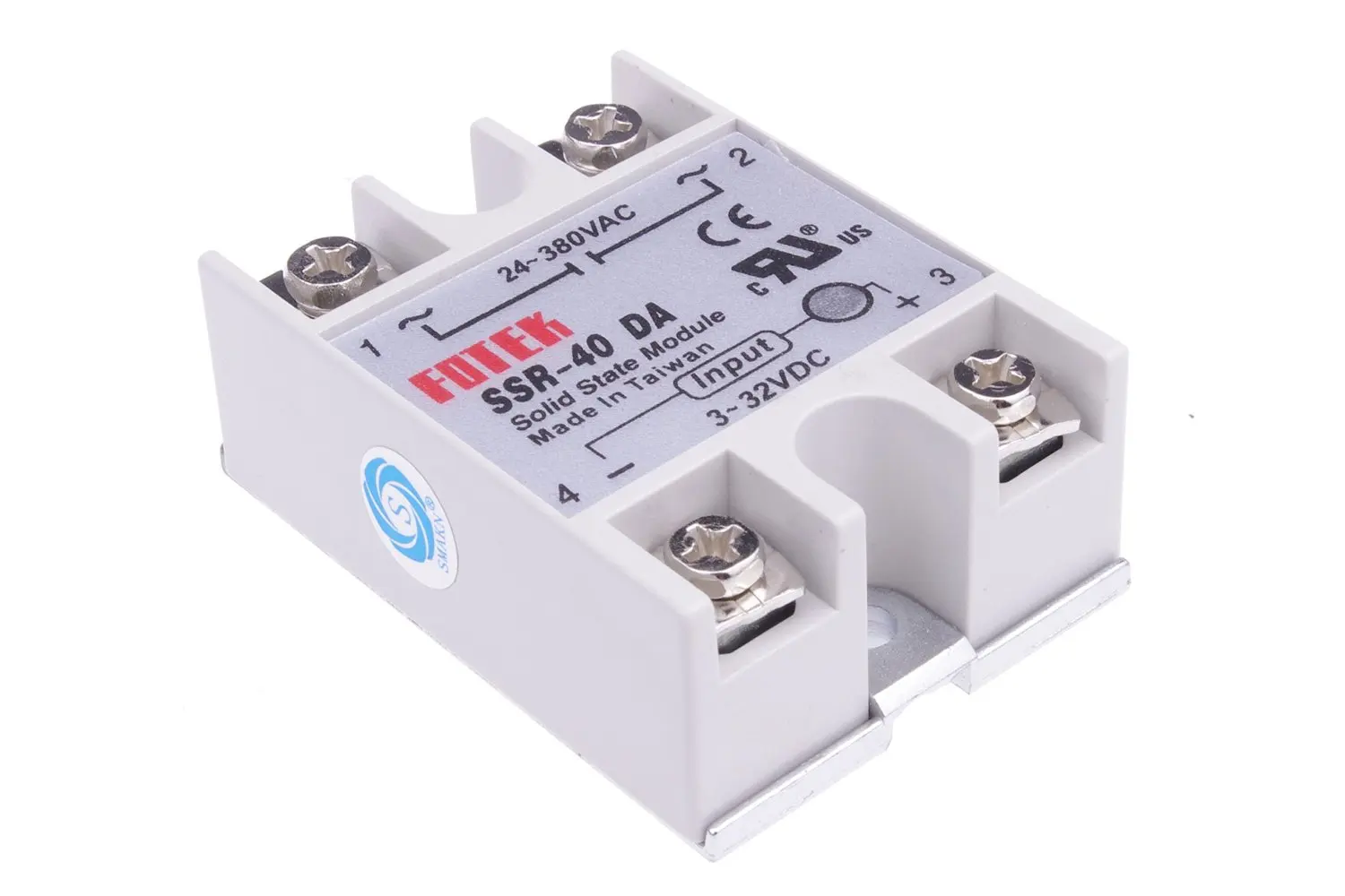 

DC-AC Metal Base Solid State Relay SSR-40DA 40A Output AC 24-380V