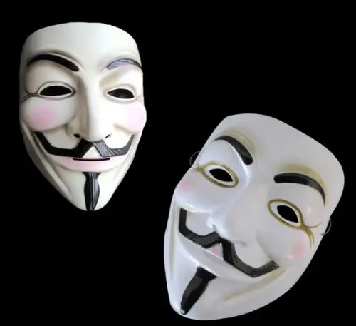 

V for Vendetta Mask Halloween party mask Anonymous Guy Fawkes Fancy Dress Adult Costume Accessory New
