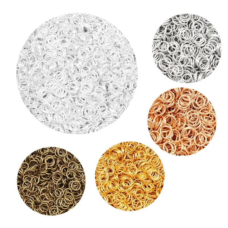 

2000Pcs 3-12mm Metal Jewelry Findings Open Single Loops Jump Rings & Split Ring For jewelry Making DIY Handmade Accessories