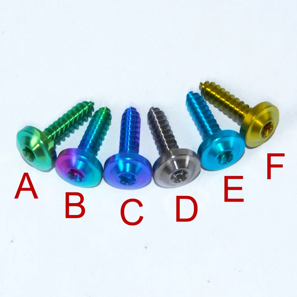 

Titanium Bolts Flange Self Screw M4 M5 Titanium Self Tapping Screw Bolt 12 15 20 25 mm Length Motorcycle Torx Head Screws 10 PCS