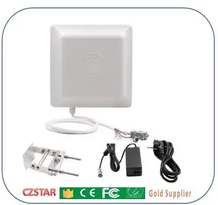 9dbi antenna reader Автомобиль доступа Управление дальний чип на лобовое стекло кард-ридер rs232 Бесплатный SDK Impinj R2000 фиксированной интегрированный поддерживающий uhf RFID считыватель - Цвет: 9dbi antenna reader