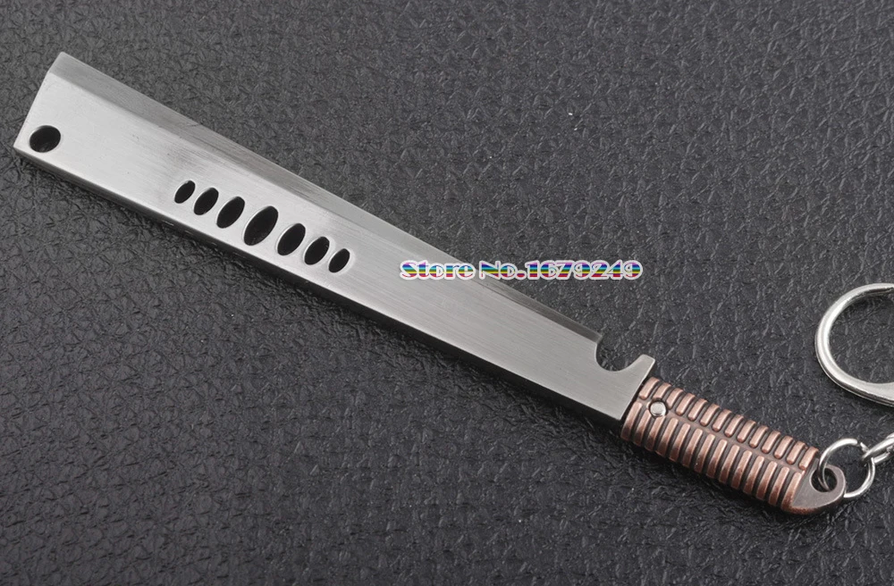 

50pcs/lot Weapon key chain Chopper Machete zinc alloy Weapon model key chain Key ring Machete Keychain partry Gift