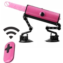 Adjustable Sex Machine Remote Control 3 Vibrations 3 Thrusting Automatic Heat Dildo Electric Vibrators for Women E5-1-17