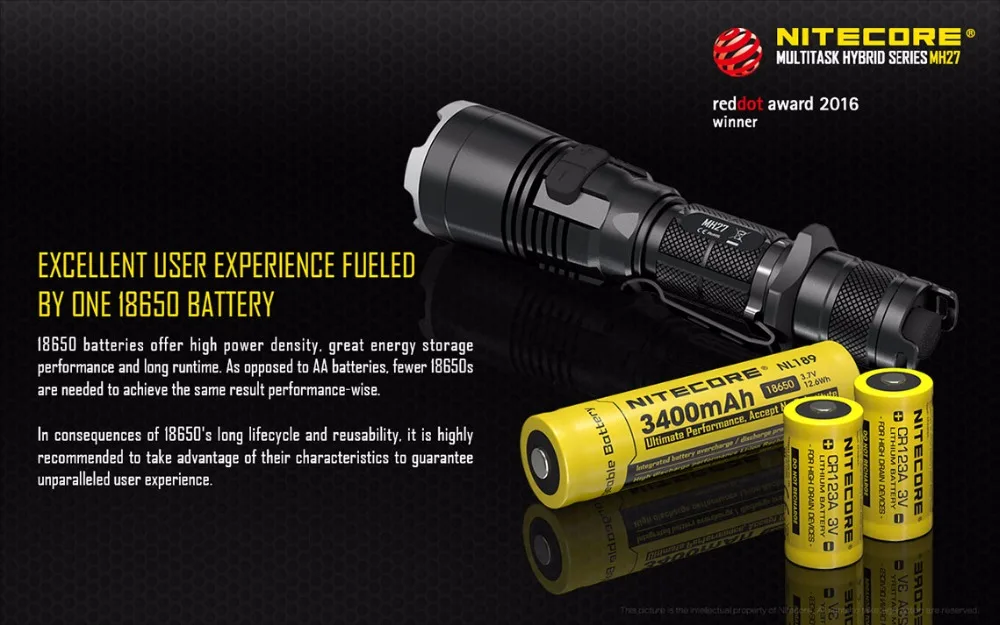 Metros de Alumínio à Prova Nitecore Recarregável Lanterna Lumen Feixe Distância 462 Dmultiágua Luz Tocha Multitarefa Mh27 Max.1000 12 distância 462 metros de alumínio à prova