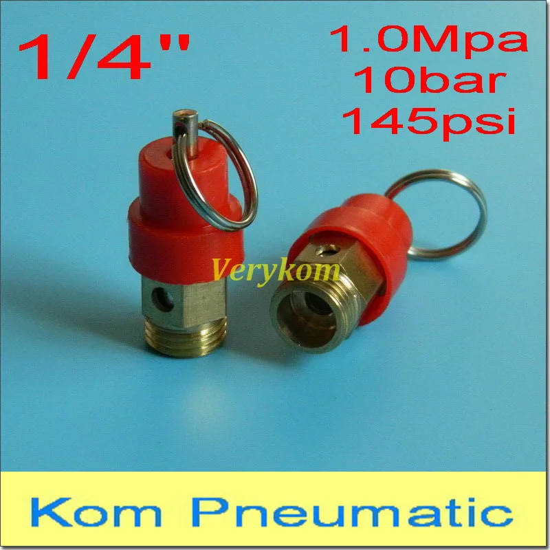 1 шт. предохранительный клапан компрессора воздуха 0 МПа 10 бар 145PSI кг 1/4 &quotbsp сброс