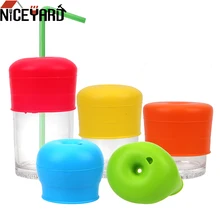Антипереливающаяся Сиппи чашки соломенные крышки стеклянной посуды Крышка силиконовая крышка чашки Кофе Чайные крышки для чашек посуда для напитков кухонные аксессуары