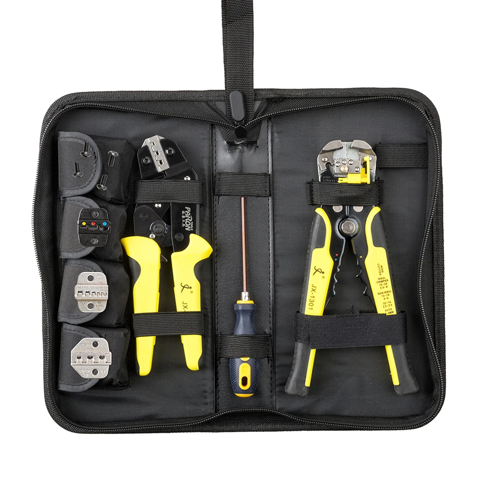 

4 In 1 Wire Crimper Tools Kit Professional Multi Tool Engineering Ratchet Terminal Crimping Plier +Wire Stripper+S2 Screwdiver