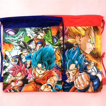 

20PCS 6 Designs Dragon Ball Non-Woven Fabric Drawstring Gift Bag Backpack For Kids Birthday Party Decoration Schoolbag