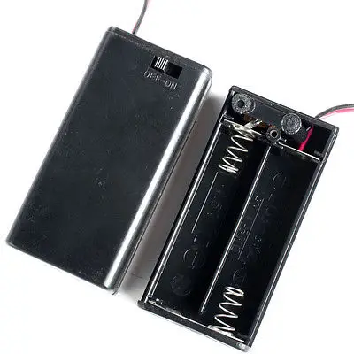 

DHL/EMS 10*50pcs,2 x AA 2AA BATTERY HOLDER CASE 20CM with 8 inchesLEADS switch -A1