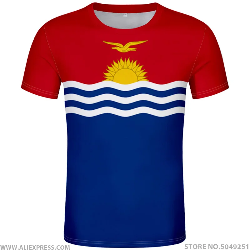 Футболка KIRIBATI самодельная футболка с бесплатным именем номером надписью