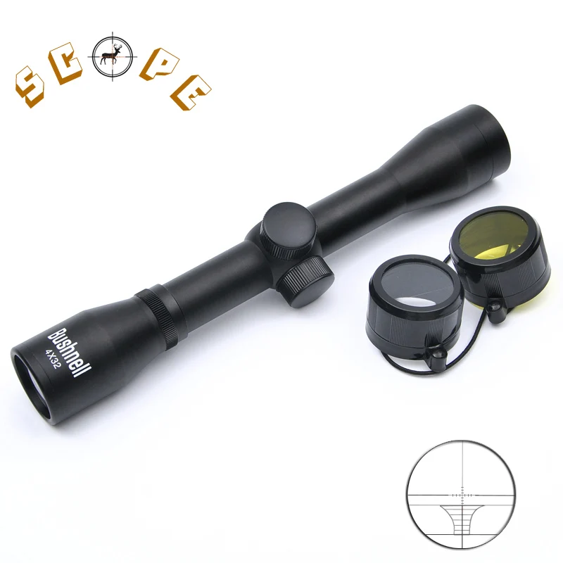 New BUSHNELL Tactical 4 x 32 Air Rifle Optics Sniper Scope Reviews