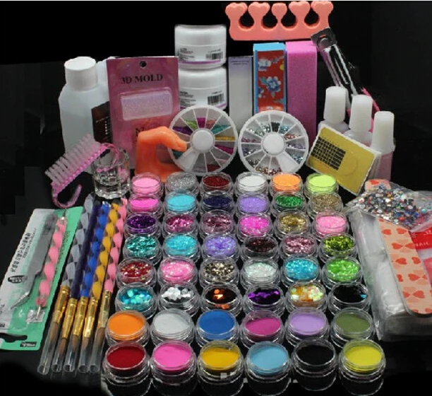 

Large quantity UV Gel Nail Art Tools polish Set Kit Remover nail tips glue Acrylic Liquid Powder Glitter Primer Free Shipping