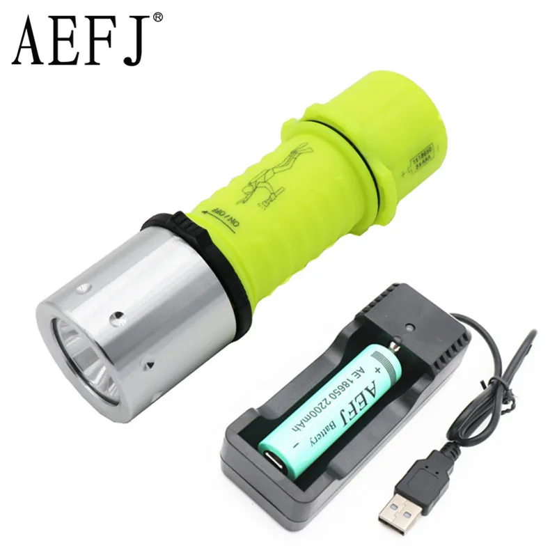 

3800 Lumens yellow light Waterproof Diving Flashlight Torch XM-L T6 LED Underwater 50M Warm Light Flash Light 3 Modes Lantern