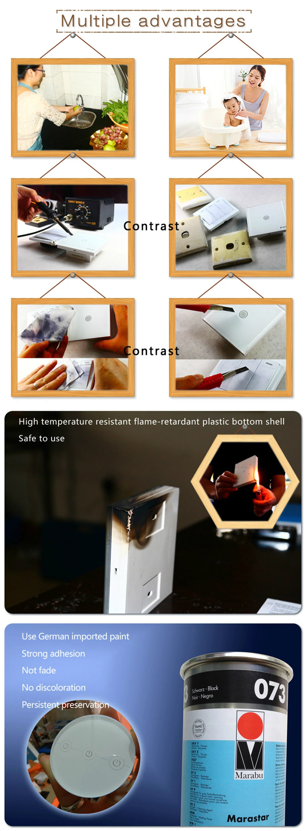 FYW Touch Remote Wall Switch Receiver for Smart Control On-off