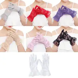 Новые Сексуальные нарядные перчатки для вечерние высокого качества кружевные перчатки пункт Свадебные перчатки варежки аксессуары