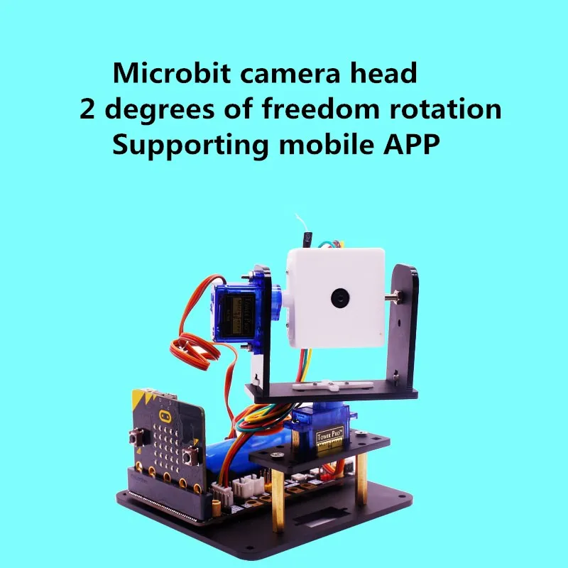 

Microbit camera head Micro:bit robot WIFI trolley smart vision kit with APP
