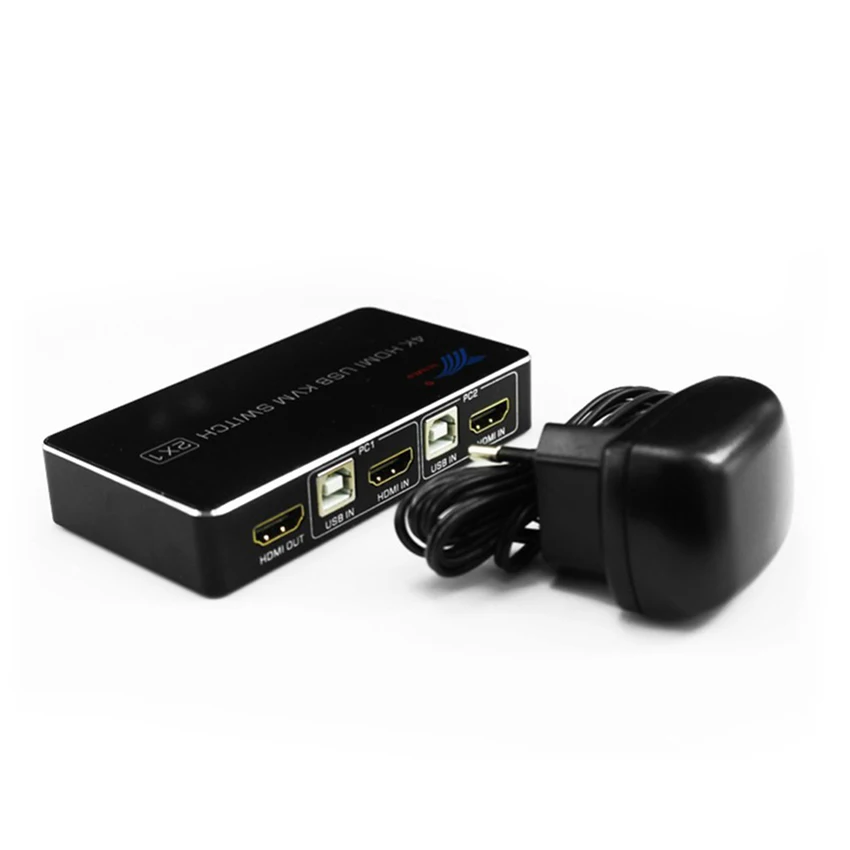 2 порта USB HDMI KVM переключатель 4K@ 60Hz RGB/YUV 4:4:4 HDR HDMI 2,0 переключатель 2X1 поддержка клавиатуры мышь принтер