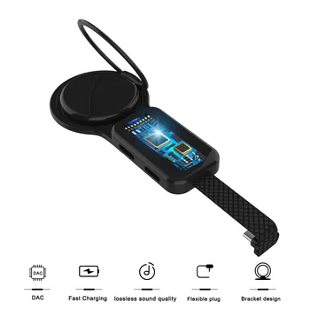 

USB C type c to 3.5 Jack adapter Digital Audio Ring Buckle Bracket Multifunction Converter Type C 3.5mm AUX for Huawei samsung