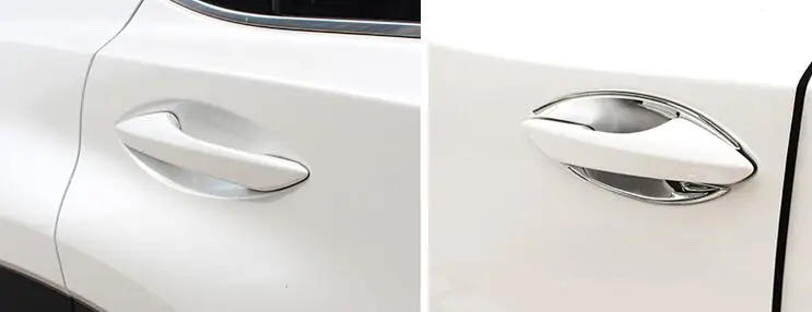 ABS Хромированная боковая дверная ручка автомобиля крышка ручки чаши Крышка отделка литья аксессуары для LEXUS NX NX200T NX300T - Цвет: PART B 4PCS