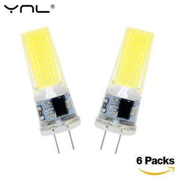 

6pcs Lampada LED G4 Lamp 220V G4 LED Bulb 2508 COB Crystal Silicone 360 Beam Angle Replace halogen Lights Spotlight