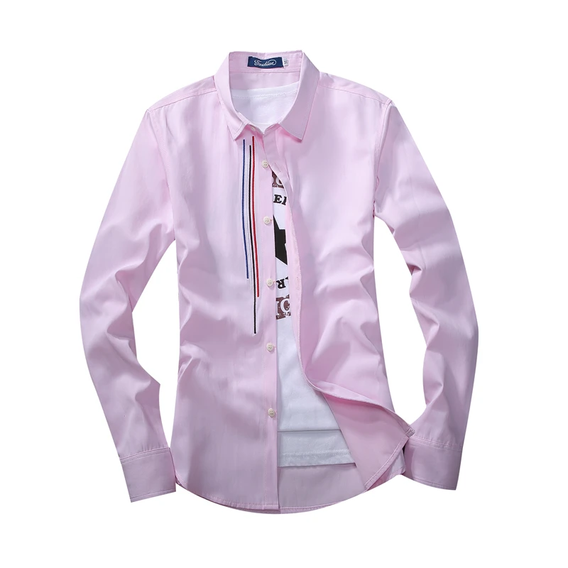 

2018 New Brand Fashion Long Sleeve Mens Dress Shirts Casual Men Shirt Designer Male Suit Shirt M~XXXL, camisa masculina