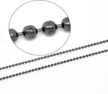 

Free shipping!!!!100M/ Gunmetal Ball Chains Findings 2.4mm