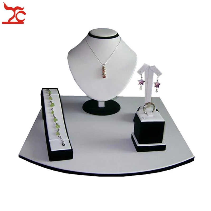 

Jewelry Display Combination Kit Stands Holder Counter Display Props Showcase Set For Pendant Necklack Earring Ring Dispaly