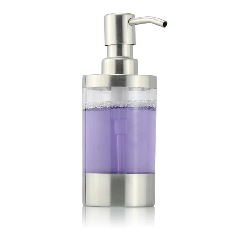 Liquid Soap Dispenser Pump Acrylic Bottle 304 Stainless Steel Brushed Kitchen Bathroom Countertop Refillable Accessory 250ml Strap Boatpump Perfume Aliexpress Liquid Soap Dispenser Pump Acrylic