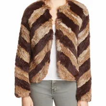 Индивидуальный размер, новое пальто с натуральным кроличьим мехом, Женская куртка с натуральным кроличьим мехом, зимнее пальто с мехом для девочек