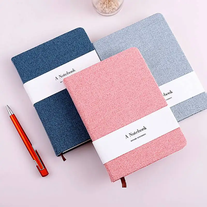 

A6 Cloth Notebook Blank Horizontal Line Notebook Diary Book Travel Plan Student Children Notepad 14.5*10.5*1.8cm